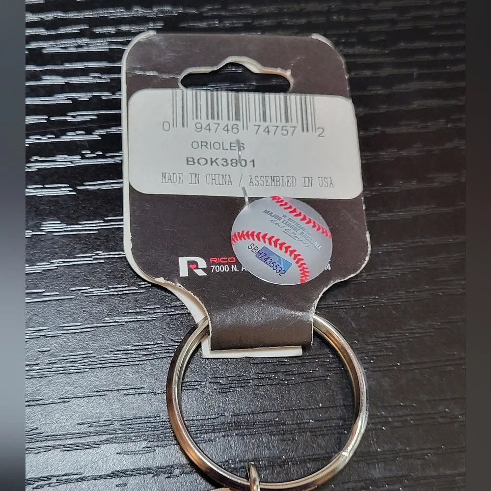 Baltimore Orioles Keychain Bottle Opener Metal Silver Orange Retro MLB Baseball‎